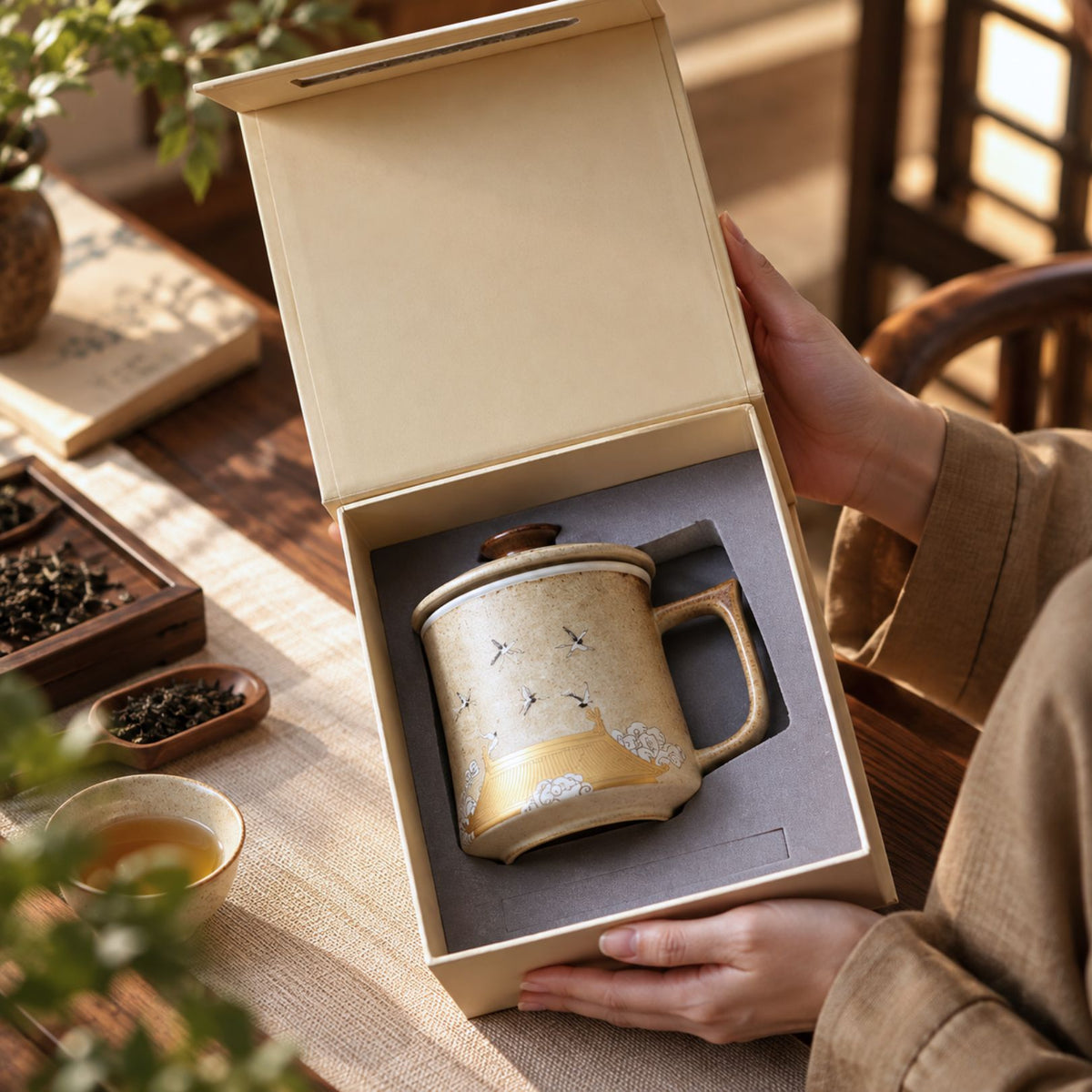 Mug Tiantan in Ceramica con Infusiore